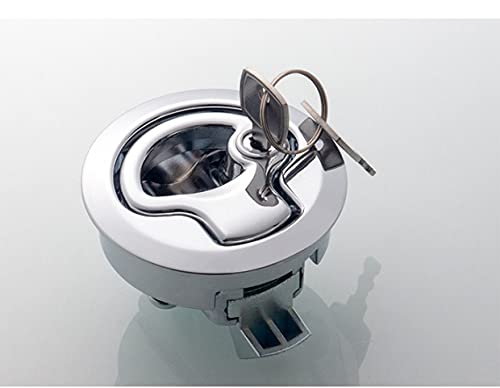 WJSKDQ Boat Latches Flush Pull Slam Latch for Boat Boor Latches Handle Keyed Lock Locking Style Silver/Black 2pcs/4pcs 2