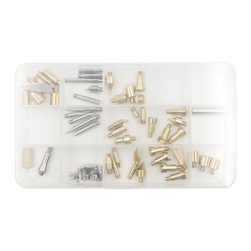 55PCS Wood Burning Accessories Wood Embossing Tips Carving Tool Kit Branding Engraving Bits Engraving Tools