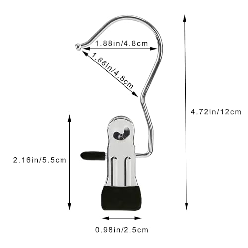 Hangers Clips,Stainless Multi Function Clip Hooks,Laundry Hanging Hooks Clips,Closet Hangers,Boot Clips， Hats Clips,Socks Clips,Pants Clips, Bras Clips (50, Black) 50