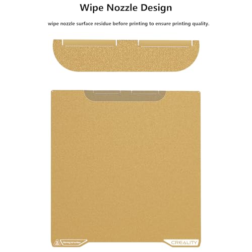 Creality K2 Double Sided PEI Build Plate, 3D Printer Heat and Wear Resistance Textured PEI Spring Steel Print Bed Platform with Wipe Nozzle Design for K2 270x293mm