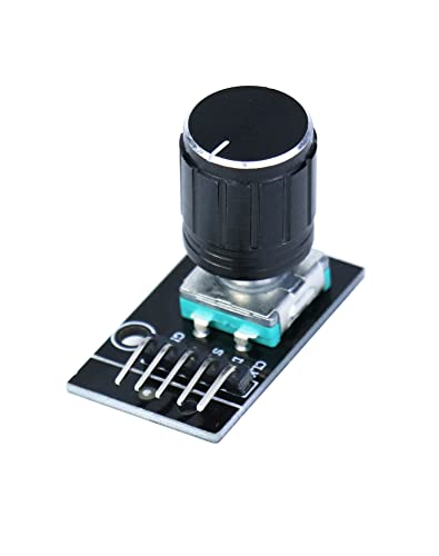 QWORK 5pcs KY-040 Rotary Encoder Module 360 Degree Rotary Angle Encoders with Push Button for Arduino