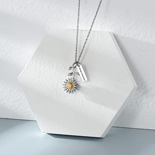 shajwo Sunflower Urn Necklace for Ashes for Women Cremation Jewelry for Human Ashes Memorial Keepsake Pendant Mom