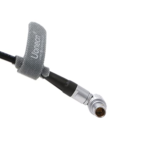 Uonecn 2 Pin to 4 D-Tap Splitter Cable, Right Angle 2-Pin to DTap Power Hub for Cinema Camera Rig, D-Tap Distribution Cable for RED DSMC2 Jetpack, RTmotion Sidekick, ARRI Accessories, 24in/60cm Right Angle 2 Pin
