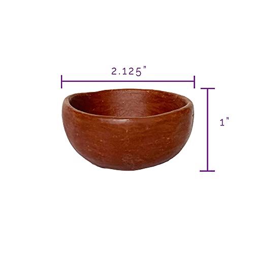 Red Clay Mezcal Copitas - Handmade in Oaxaca, Mexico - Pack of 4 (Wide Mouth - Shallow) Wide Mouth - Shallow