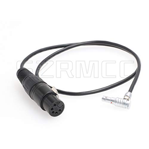 SZRMCC XLR 5 Pin Female to Right Angle 00B 5 Pin Audio Input Cable for Arri Alexa Mini and Z CAM E2 Camera (Right Angle, 1m)