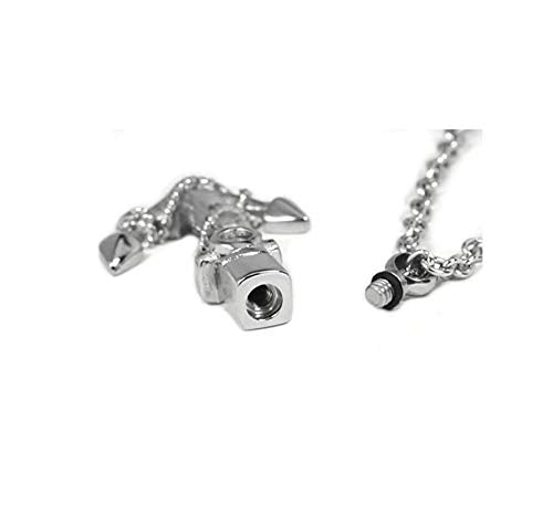 Anchor Cremation Urn Necklace for Ashes Women Men Keepsake Stainless Steel Pendant Ashes Holder Memorial for Dad Mom Grandma Grandpa