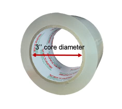 VPTAPE Industrial Packaging Tape, 3 Inch x 110 Yards, Thickness 2.0 Mil, Clear, 6 Rolls… (6),2.0 Mil 3inch x110 yard(318c)