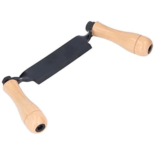 Draw Knife, Tungsten Steel Straight Draw Shave Tool Knife, Bark Peeler Durable Shaving Knife Woodworking Debarking Hand Tool for Fence Post, Logs(8in)