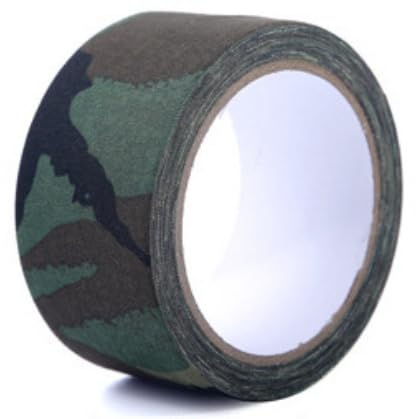 5cm x 10m Strong Adhesive Camouflage Tape - Camo Wrap Tape - Non Reflective - Camouflage Fabric Tape for Outdoor Hunting Camping Forest