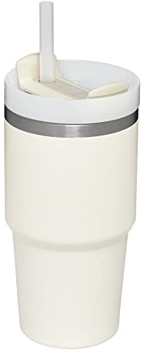 STANLEY Quencher H2.0 Tumbler with Straw 20 oz | Flowstate 3-Position Lid | Cup Holder Compatible for Travel | Insulated Stainless Steel Cup | BPA-Free | Cream