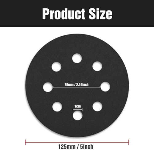 KONGMING Pack of 100 Wet Sandpaper 125 mm 8 Holes Grit 80 120 180 240 320 400 600 800 1000 2000 Silicon Carbide Sandpaper for Random Orbital Sanders 100 pieces-mix