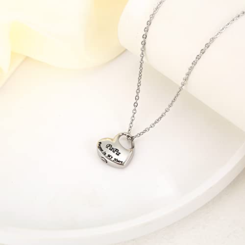 Cremation Urn Jewelry for Ashes, Ash Keepsake Urn Necklace for Man Women,Waterproof Memorial Pendant with free filling kit & velvet box Papa