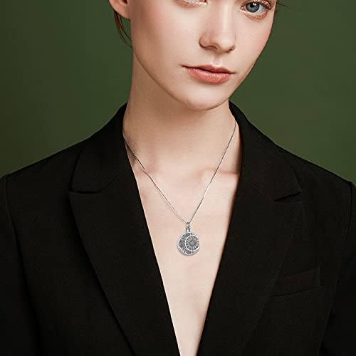 YAFEINI Urn Necklaces for Ashes 925 Sterling Silver Cremation Jewelry for Ashes Memory Jewelry for Women Men F-Sunflower Urn Necklace