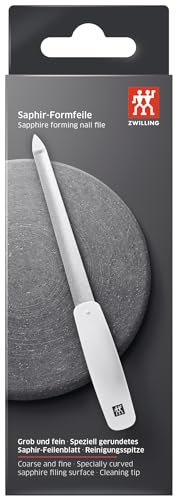 Zwilling Shape File (Sapphire Coating, Polished File Tip, Ergonomic Shape, Coarse and Fine-Grained File Surfaces), White, 160 mm
