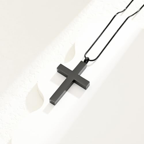 American Flag Cross Urn Necklace for Ashes for Men Women Cremation Jewelry Religious Cross Ashes Keepsake Memorial Jewelry of Loved One B
