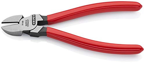 KNIPEX 70 01 160 6.25-inch diagonal cutters, side-cutting pliers with red and blue handles