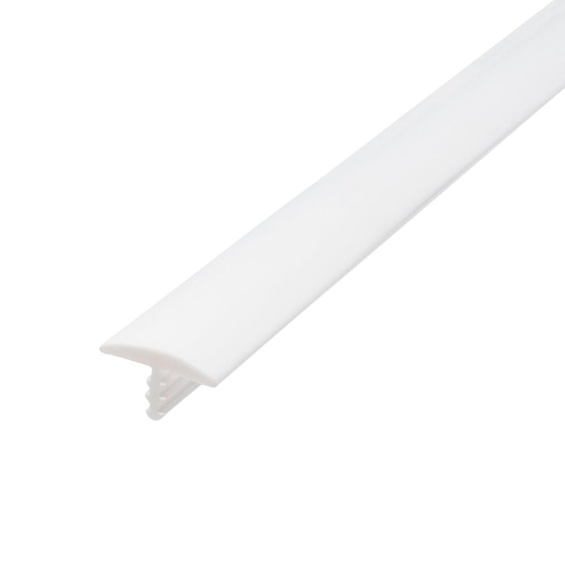 Outwater Plastic T-molding 1/2 Inch White Flexible Polyethylene Center Barb Tee Moulding 25 Foot Coil 25 Feet