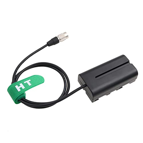 Hirose 4 Pin NP-F 970 F570 F550 Dummy Battery Power for Atomos Shogun Inferno Ninja Monitor, BMPCC 6K Pro Camera, Zoom F6 Hirose 4-pin