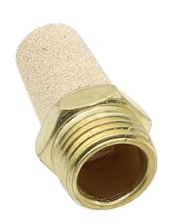 [Australia - AusPower] - Pneumatic Silencer Made of Sintered Bronze 1/4 Inch Set of 3 Compressed Air Silencers Industrial Quality (3, 1/4 Inch) 1/4" 