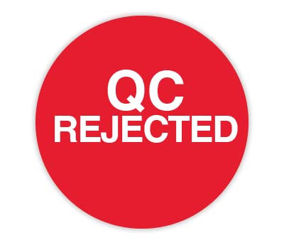 ChromaLabel 3/4 Inch Round Permanent Color-Code Quality Control Rejected Dot Stickers, 500 Pack, Red, QC Rejected