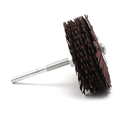 400 Grit Abrasive Fabric Flap Wheel with 6 mm Shank, Fan Sander, Sanding Star Accessories for Woodworking, Root Carving, Furniture, Polishing 400 #