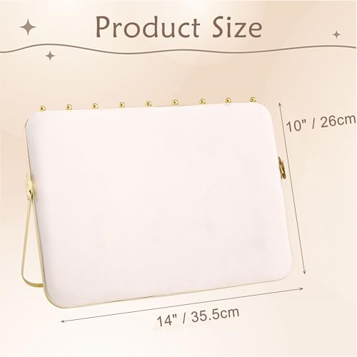 14 x 10 inches Velvet Necklace Display Stand for Selling,Necklace Organizer 1 Beige