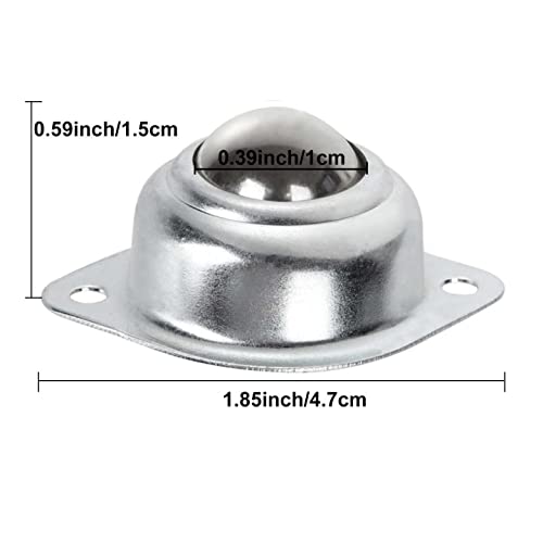 [Australia - AusPower] - 16 Pack 1/2" Roller Ball Transfer Bearings, Carbon Steel Ball Transfer Unit Swivel Ball Caster Roller Transfers, Ball Casters Bearing Universal Rotation Caster for Transmission, Conveyor, Roller Stand 