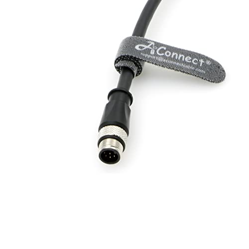 M12-A-Code Ethernet-Cable for Cognex DM300 M12 8 Pin Male A Code to RJ45 Shielded Ethernet High Flexible Cable 16.5Ft/5M Black 5M