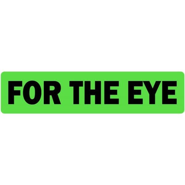 LabelValue.com | for The Eye - Veterinary Labels/Stickers, [500 Labels/1 Roll], Fluorescent Green, 0.375” x 1.625” | Stickers for Veterinary Clinics/Hospitals