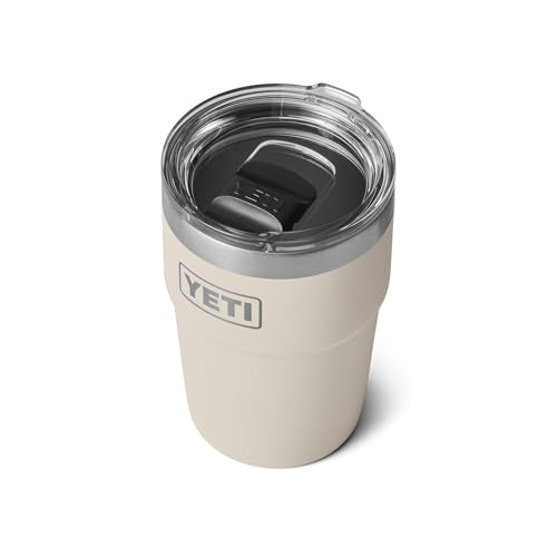 YETI Rambler 16 oz Stackable Tumbler, Vacuum Insulated, Stainless Steel with MagSlider Lid Cape Taupe