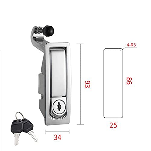 [Australia - AusPower] - 2PCS Compression Latch Lock Trigger Latch Lock, Zinc Alloy Adjustable Lever Hand Operated Compression Latch with Raised Trigger, Flush Lever Latch Key 2 