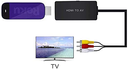 [Australia - AusPower] - HDMI to AV Converter HDMI to RCA Composite Converter Adapter, Support PAL/NTSC, Support 1080P, Compatible with Roku/Fire Sitck/PS4/Xbox/Spectrum Box/Old Sanyo TV/Old LG TV/Old CRT ect. 