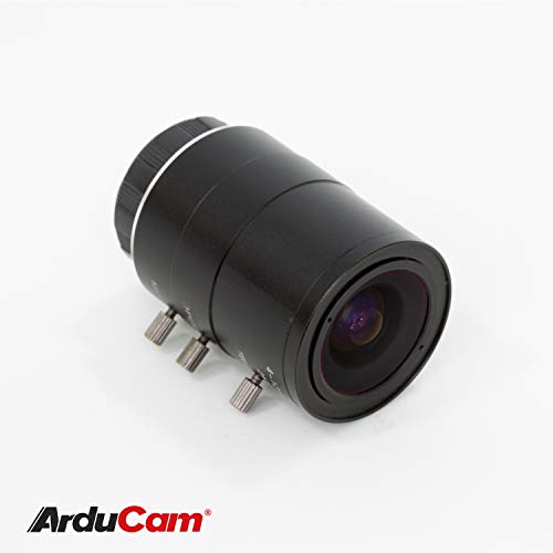 Arducam 4-12mm Varifocal C-Mount Lens for Raspberry Pi HQ Camera, with C-CS Adapter, Industrial Telephoto Lens