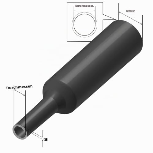 ISOLATECH Heat Shrink Tubing, Sold by the Metre, White, Without Adhesive, Diameter 15 mm, 1 Metre, Shrink Ratio 2:1, Set Polyolefin for Insulating Cables, Solder Connections, Unlabeled, UV Resistant (Diameter 15 mm, 1 | Sold by the metre, polyolefin, f...
