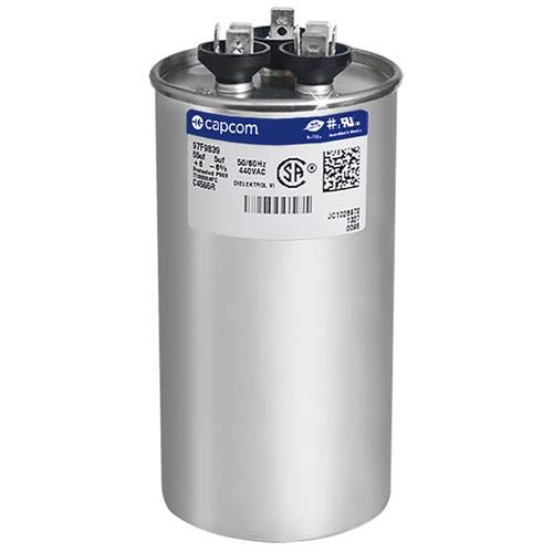 [Australia - AusPower] - GE Genteq Capacitor round 55/5 uf MFD 440 volt 97F9839 