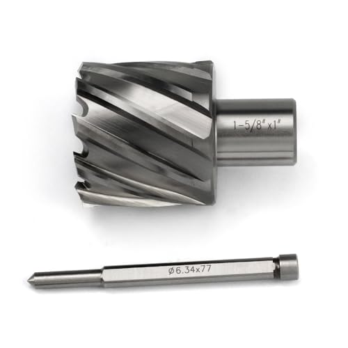 JESTUOUS 1-5/8 inch annular cutter with 3/4-inch Weldon shank and 1-inch cutting depth