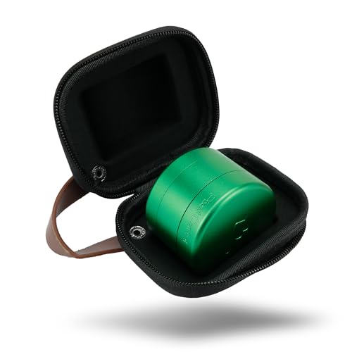 Pixel Cartel Herb Grinder Spice Mill 2.5 inches - Green Metal - Flower Mill Innovation - Teethless Grinder, PXL00050