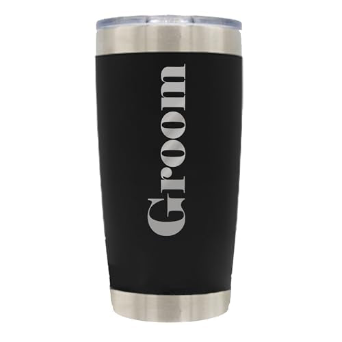 My Personal Memories Bride and Groom Insulated Travel Tumbler Set of 2 - Engraved To Go Cup Gift for Wedding, Rehearsal Dinner Party, Honeymoon, Reception (20 Oz Tumbler Set) 20 Oz Tumbler Set