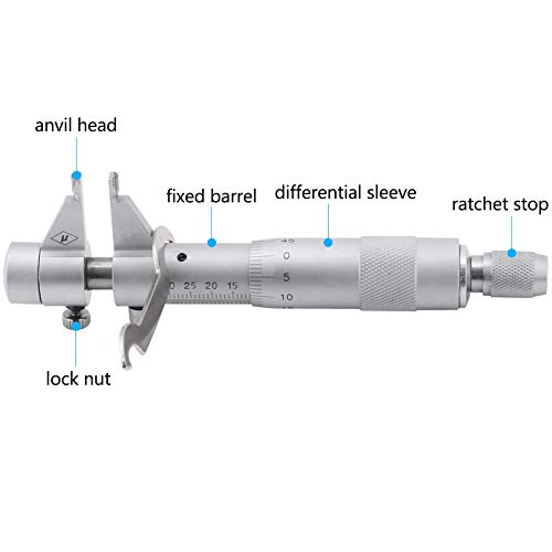 5-30 mm Range Internal Micrometer, Stainless Steel 0.01 mm Precision Hole Bore Inner Diameter Pressure Gauge Industrial Measuring Tools