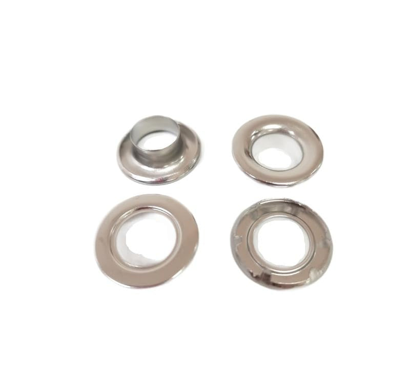 316 Stainless Steel Rolled Rim Grommet and Spur Washer Set – 1/2" Inner Diameter, Heavy-Duty Marine Grade Rustproof Eyelets, 50 Sets for Tarps, Canvas, Leather, Outdoor & Industrial Use