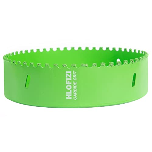 HLOFIZI 6-3/8 inch carbide grit hole saw for recessed lights, stucco, plaster, drywall, and cement board