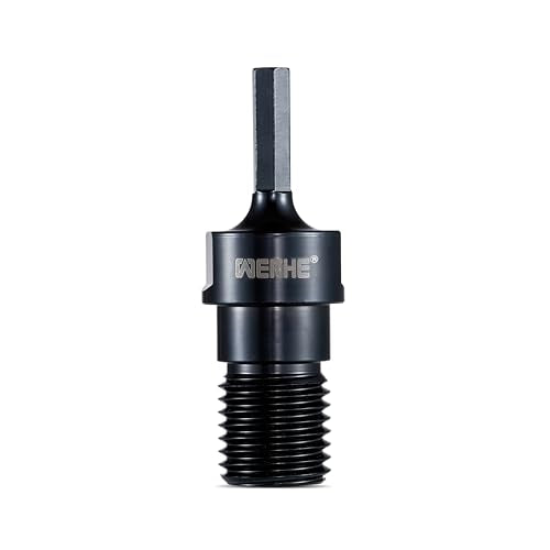 WERHE Adapter for Diamond Core Bit, HEX to 1 1/4 UNC, Hardened Steel | 1/2" BSPP Female Thread 10mm Hex Shank Overall Length 115mm Fits Bosch Makita DeWalt Drill Chuck