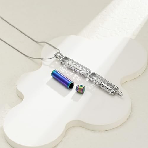Cremation Jewelry Cylinder and Heart Urns Necklace Tree of Life Urn Pendant for Ashes Holder