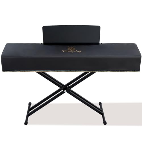 Piano Keyboard Dust Cover with Music Stand Opening of Zipper Design, Dust Proof Cover Compatible for Yamaha P225 P223 P145 P143 88 Keys Digital Piano Keyboards Electronic Keyboards L 52.36 * W 10.87" Black