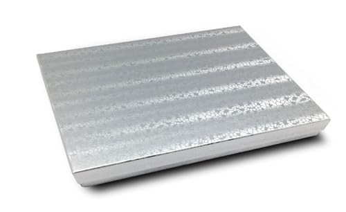 15 Pack Cotton Filled Silver Foil Paper Cardboard Jewelry Bracelet Necklace Watch Collectible Gift and Retail Boxes Size: 7" x 5" x 1-1/8" Inch by R J Displays