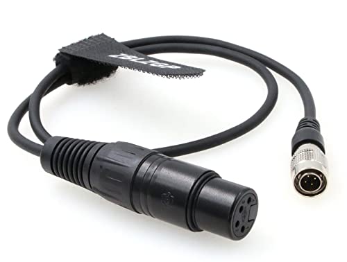 4-Pin XLR Female to Hirose 4-Pin Male 12V DC Out Power Cable for Sony Panasonic Camera LCD TVlogic Monitor Male to Female Straight Cable
