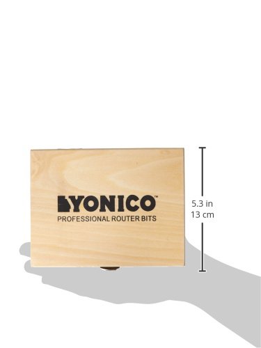 YONICO Lock Miter 22.5 Degree 2 Bit Router Bit Set 22.5 Degree 1/2-Inch Shank 15220 2 Bit - 22.5° - 1/2"-7/8" Stock - 1/2" Shank