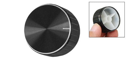 [Australia - AusPower] - uxcell a09101400ux0130 Black Aluminum Volume Control Amplifier Knob Wheel 