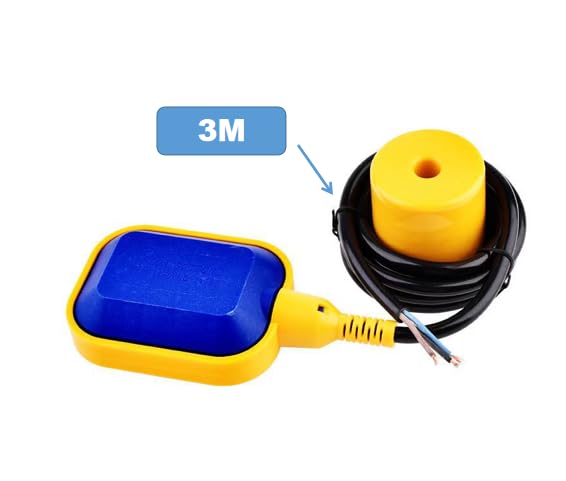 [Australia - AusPower] - 3M 9.8ft Cable Float Switch, Water Level Controller, Universal Limit Switch, Suitable for Automatic Control of Water Tank Pumps, Water Tanks, Industrial Tanks, or Sewage Systems. 