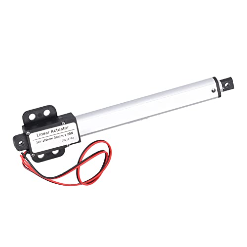 Vikye Linear Actuator Mini Electric Low Noise 100mm Stroke for Electric Recliners and Lift Tables - 12V Input Voltage (Stroke 100mm-30mm/s-20N) Stroke 100mm-30mm/s-20N
